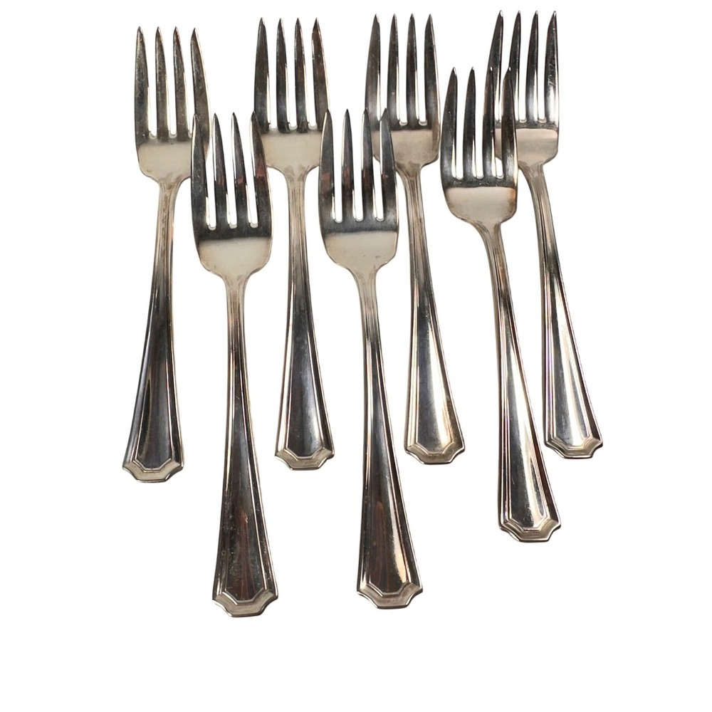 National Silver Co.Salad Forks "One"Pattern (1915) 5 7/8 in. Silverplate (7)